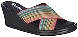 Skechers Cali Women's Rumblers-Gore-Geous Wedge Sandal, Multi, 7 M US