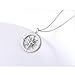DAOCHONG Sterling Silver Compass Celtic Pendant Necklace Gift Jewelry for Women (E)