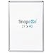 SnapeZo Silver Movie Poster Frame 27x40 Inches, 1.25 Inch Aluminum Profile, Round-Cornered, Front-Loading Snap Frame, Wall Mounting, Professional Series for One Sheet Movie Posters