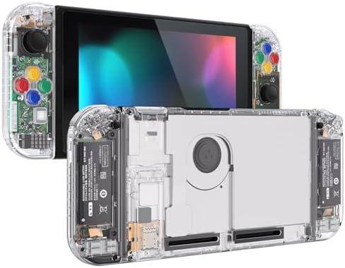 Nintendo Switch クリア　カスタマイズ品 Amazon.com: eXtremeRate Clear Cherry Pink Front Back Plate for