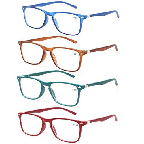 JOSCHOO Reading Glasses Women Men Colorful Trendy Readers Glasses with Strong Spring Hinge gafas