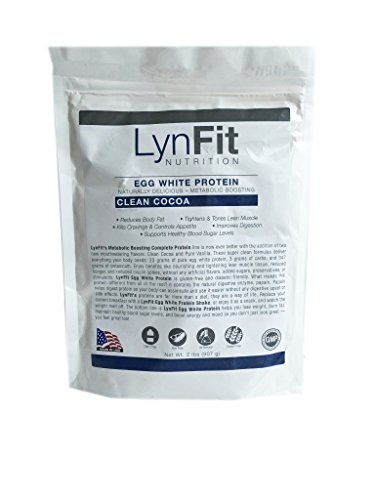 LynFit Nutrition All-Natural, Metabolic Boosting Egg White Protein Powder - Clean Cocoa - 2 Pounds