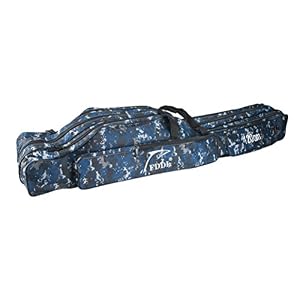 Vorcool Canvas Pliable étui à Cannes à Pêche Double Couche Bleu Porte-canne à Pêche (bleu)
