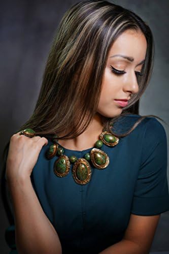 Antique Bib necklace made from polymer clay
