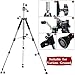 Premium Aluminum Tripod Wig Stand, Klvied Adjustable Mannequin Head Stand, Heavy Duty Canvas Wig Head Stand for Professional Hairdressing, Cosmetology Training With Travel Bag, Silver