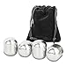 VinoVivo Wine Pearls, Whiskey Stones, Stainless Steel Iceless Wine Chillers - Doesn't Water Down (2 Glass Set)