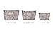 Micom Retro Floral Waterproof Travel Toiletry Cosmetic Bags Set for Women,girls