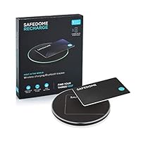 Safedome Recharge Bluetooth Tracking Card with Wireless Charging Pad, Water-Resistant and Rechargeable Slim Bluetooth Finder for Lost Phone, Bag, Wallet, and Purse, Free Companion App