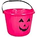 Pink Jack-O-Lantern Treat Bucket - 6 1/2