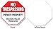 No Trespassing Sign, Private Property Sign, 12x12 Inches, Rust Free .040 Aluminum, Fade Resistant, Made in USA