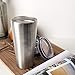 MASVIS 30 oz Stainless Steel Vacuum Insulated Tumbler Double Wall Travel Coffee Cup with Lid, Works Great for Ice Drink, Hot Beverage (1 pack, Stainless Steel)