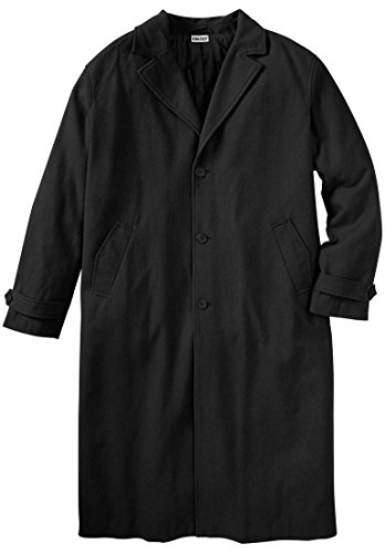Kingsize Men's Big & Tall Wool-Blend Long Overcoat