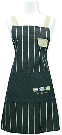 Home Bene 100% Cotton Macaron, Cute X-back Kitchen Apron Women, Cooking Apron White Stripes, Adjustable Length, Waist Ties, One Front Pocket, Cooking, Baking, Barbecuing Blue