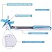 Watermelon Slicer Fruit Knife-PATENTED-RUCACIO Melon and Cantaloupe Fruit Slicer Carving and Cutting Tools for Home Easy Grip Kitchen Gadgets Set with 2 in 1 Melon Baller & Fruit Carve 4 Forks (BLUE)