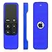 AKWOX Protective Case for Apple TV 4K / 4th 5th Gen Remote - Light Weight [Anti Slip] Shock Proof Silicone Cover with Lanyard (Dark Blue) -not for Series 6th Gen 2021