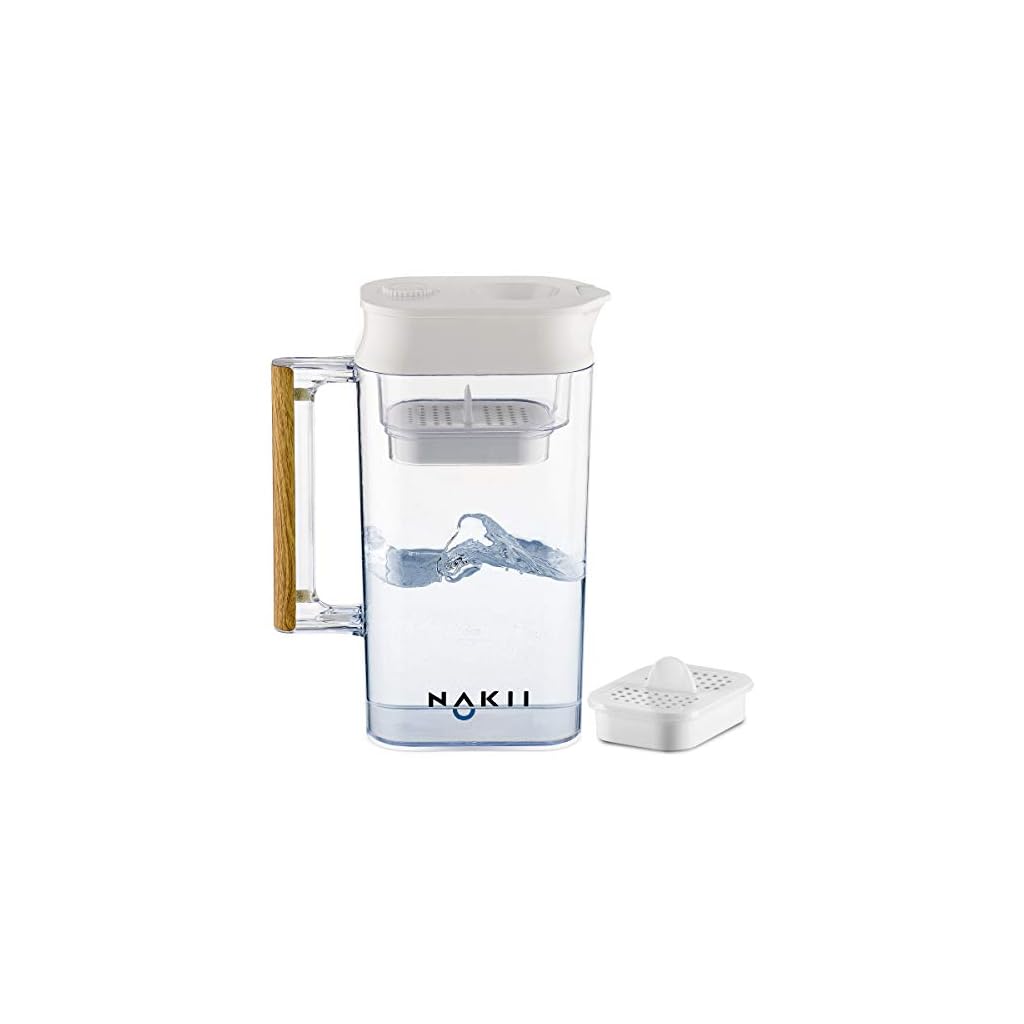 Nakii Water Filter Pitcher Long Lasting 200 Gallons, Supreme Fast