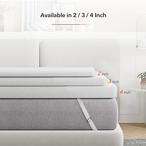 Sweetnight XL Twin Mattress Topper, 2 Inch Cooling Gel Infused Foam