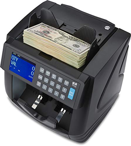 ZZap NC60 Mixed Denomination Bill Counter & Counterfeit Detector - Money Cash Currency Value Machine