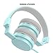 On Ear Headphones, Marvotek Kids Headphones with Microphone Wired Stereo Headphones Music Sky Blue