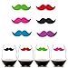 Cocktail/Wine Glass Markers Silicone Drink Markers Wine Charms with Beard Shape for Party Glass Identifiers (6 Count)