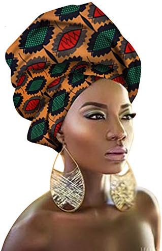 African Traditional Headwrap Scarf Tie, Multi-Color Urban Ladies Hair Accessory Headband Head Scarf