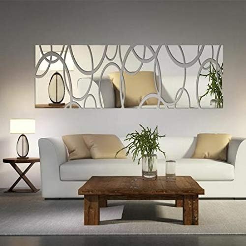 Novelty Stationery Acrylic Silver Mirror Wall Sticker Home Wall Decoration(30x90CM) Desktop Decor