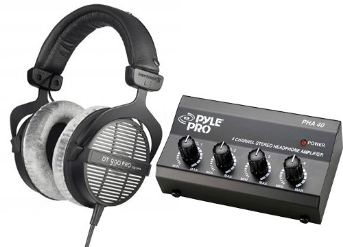 Beyerdynamic DT 990 Pro Headphones 250 ohm w/ 4 Channel Stereo Headphone  Amplifier: Buy Online in Senegal at desertcart