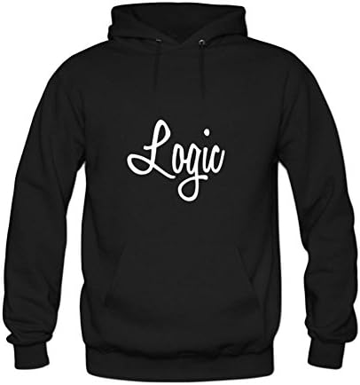 Diy Men's Casual logic Printed Graphic Pullover hoodies YHLN S Black