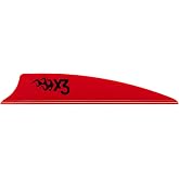 Bohning X3 Vane, 2.25", Red, 36pk