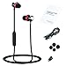 Bluetooth Headphones, V4.1 Wireless Stereo Magnetic Headset with Mic Secure Fit for Running Sport Gym for iPhone 7 Samsung Galaxy S7 & More (Black&red)