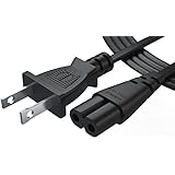 [UL Listed] Pwr+ AC Cable Replacement Power Cord 2 Prong 6 Feet (Black)