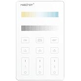 MiBOXER U2 3-Zone CCT Touch Panel Remote, Wireless 2.4GHz Tunable White LED Wall Remote, Color Temperature &amp; Brightness, Battery Operated