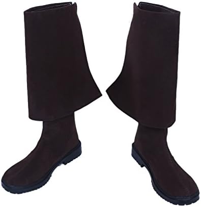 Cosplayrim Jack Boots Captain Dark Purple Nubuck Boots for Men's Cosplay Shoes