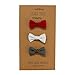 3 Pack Classic Girl Bows On Alligator Clips (Small, Red/Gray/Black Dot)