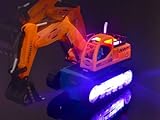 WolVol Bump & Go Action Electric Excavator Construction Truck Toy with Lights and Sounds