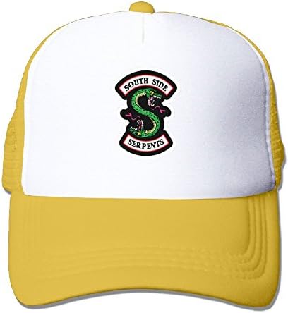LOVECHY Riverdale South Side Serpents Adjustable Cotton Denim Baseball Cap Hat Mesh Hatyellow