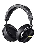 Bluedio T5 Active Noise Cancelling Headphones Over Ear Wireless Bluetooth Headphones with Mic Portable Stereo Headsets for Cell Phones Travel Work (Black)