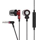 In Ear Headphones, Vomercy Wired Earphones Earbuds, Deep Bass HiFi Stereo Headphones with Built-in Mic, Volume Control, Red