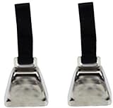 (2 Pack) Coastal Pet - Small Nickel Cow Bell With Nylon Strap - Perfect For Dog Training