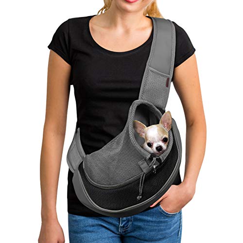 Photo 1 of YUDODO Pet Dog Sling Carrier Breathable Mesh Travel Safe Sling Bag Carrier for Dogs Cats