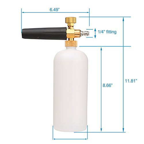 Foseal Adjustable Snow Foam Cannon with Heavy Duty Brass Knob