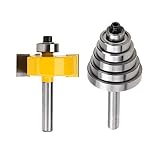 Guaren us 1/4-Inch Shank Rabbet Router Bit with 6 Bearings Set - 1/8", 1/4", 5/16", 3/8", 7/16", 1/2" Interchangeable Bearings