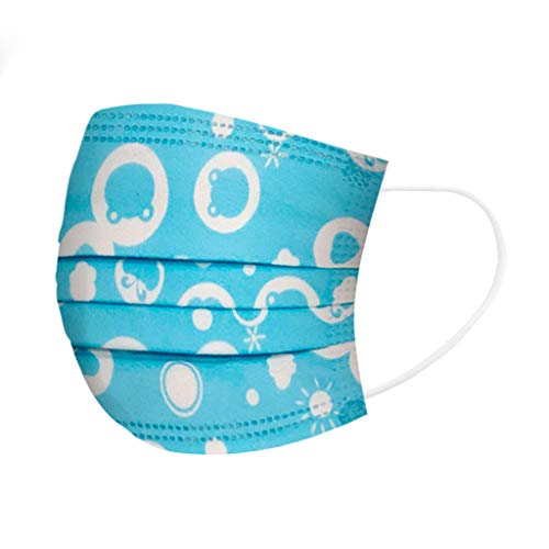 WYILIY 50PC Kids Disposable Face Masque Bandanas Kawaii Covering Cotton Face_Masque for Children Three-Layer Protective Coverings