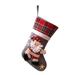 ZSHENG® 1PC Herbruikbare Sock Xmas Tree Decoratie van het Ornament Partij van de vakantie kerst Santa Claus Decor Gift Christmas Gift Bags Candy Navidad (Color : C)