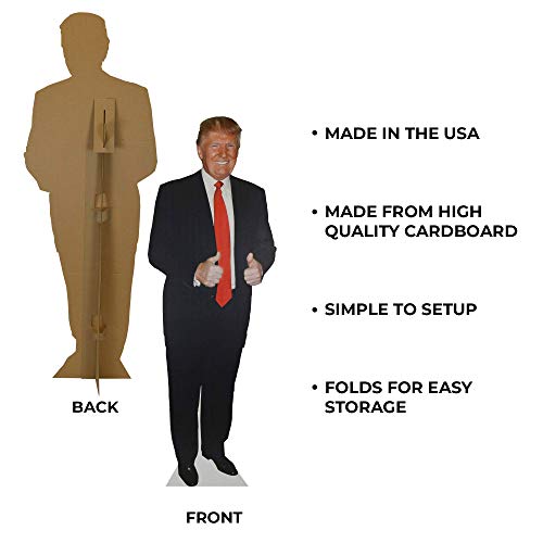 Lifesize Donald Trump Cardboard Cutout | Perfect for Parties, Events, and Photoshoots | Stands on its own and Folds Flat for Easy Storage | 6' 3" Tall, just Like The President of The United States