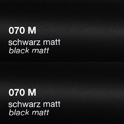 Oracal 751c - 070M Schwarz Matt - Klebefolie Set - 5m x 63cm - Folie - Moebelfolie - Plotterfolie - Selbstklebend - gegossen 