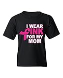 Shop4Ever® I Wear Pink for my Mom Youth's T-Shirt Breast Cancer Awareness Shirts