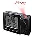Oregon Scientific Travel Projection Atomic Clock with Indoor Temperature Calendar Alarm - Black