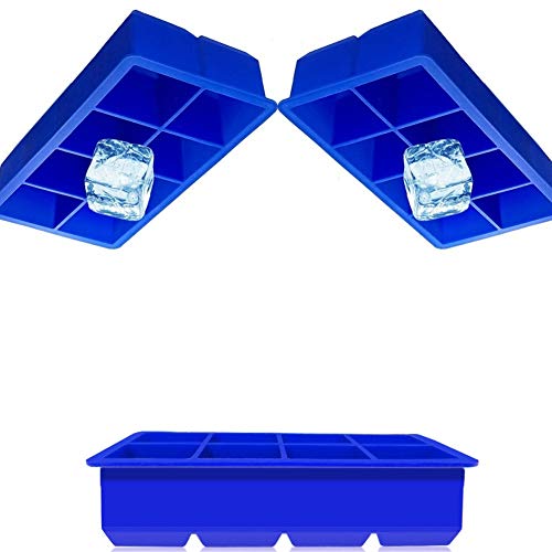 Large Ice Cube Maker Silicone Trays 3 Value Pack, Flexible Rubber Ice Molds 2 Inch for Chilling Whiskey Cocktail Bourbon, Easy Pop Release Candy Chocolate Molds for Popsicle or Dog Treats - Thumbnail 7