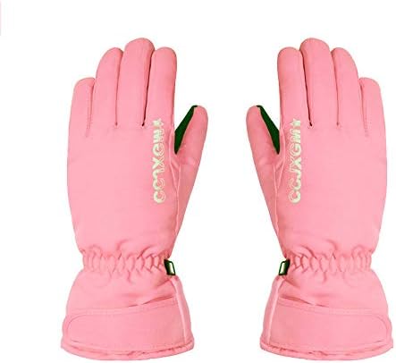 Liuxiaomiao Winter Skiing And Snowboarding Gloves - Waterproof And Snowproof Gloves Skiing, Snowboarding, Shovel - Nylon Casing, Insulation Suitable For Men And Women (Color : Peach pink)